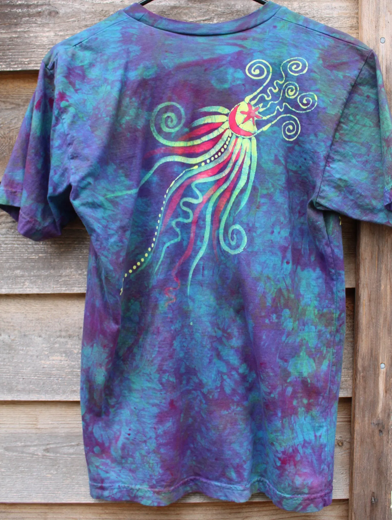 Sunrise Moon Star Organic Cotton Vneck Batik