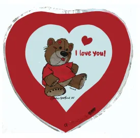 Suzy's Zoo Willie Bear Hearts & Kisses Love Valentine Heart-Shaped 18" Party Balloon