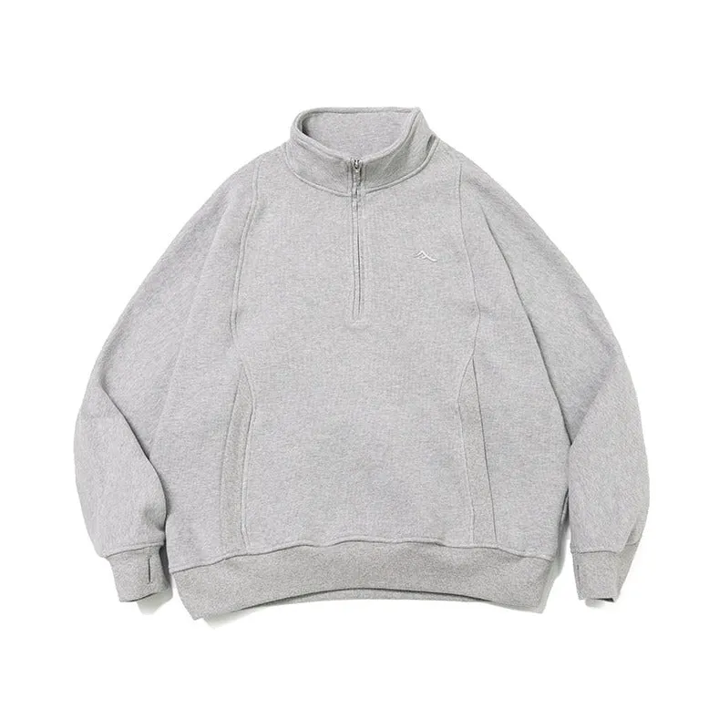 TANOXI ハーフジップスタントネックプルオーバー  TAN0099