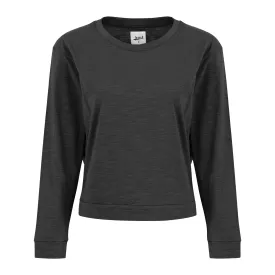 Tegan Cotton Long Sleeve Pullover - Black