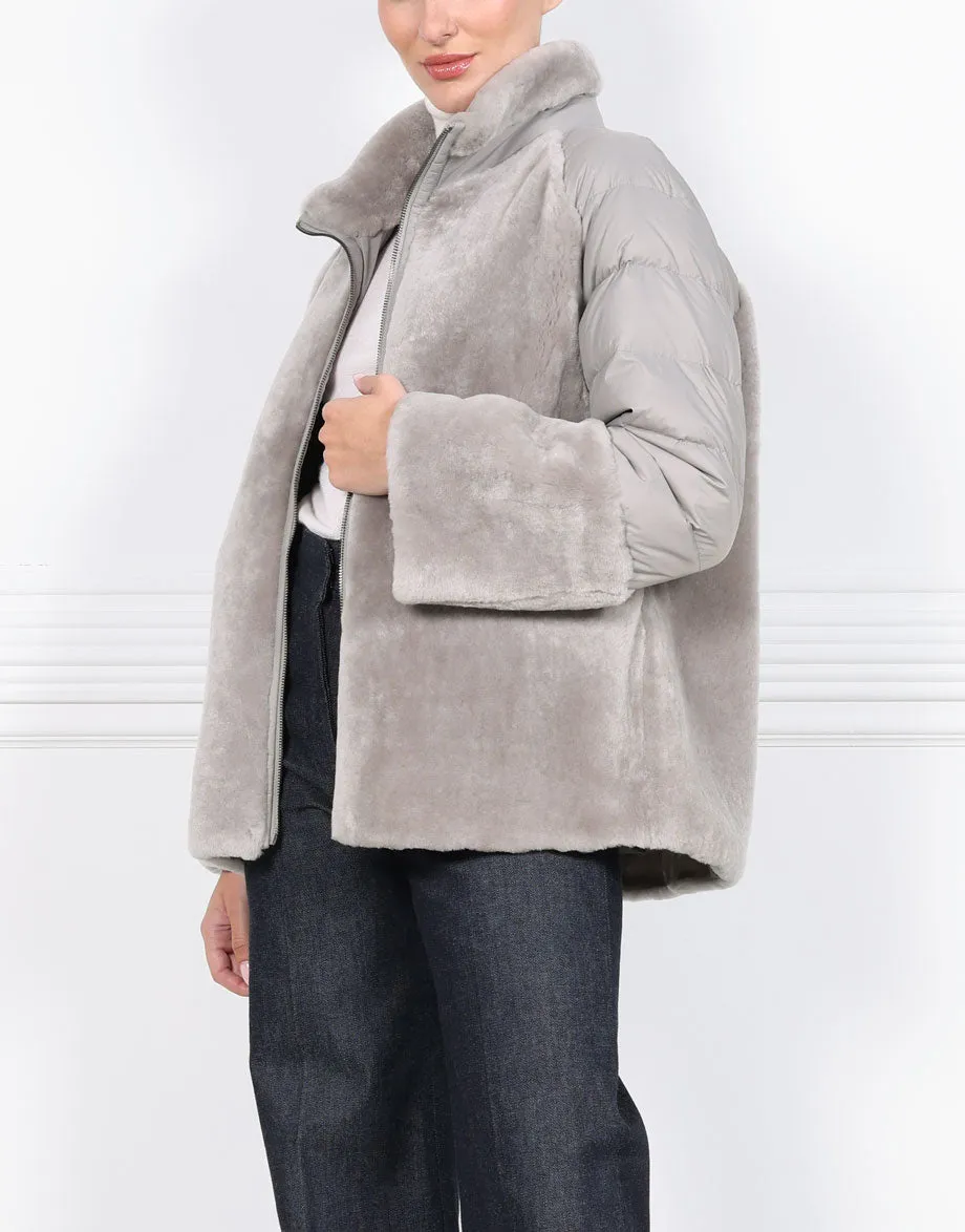 The Demie Shearling Trimmed Puffer Jacket