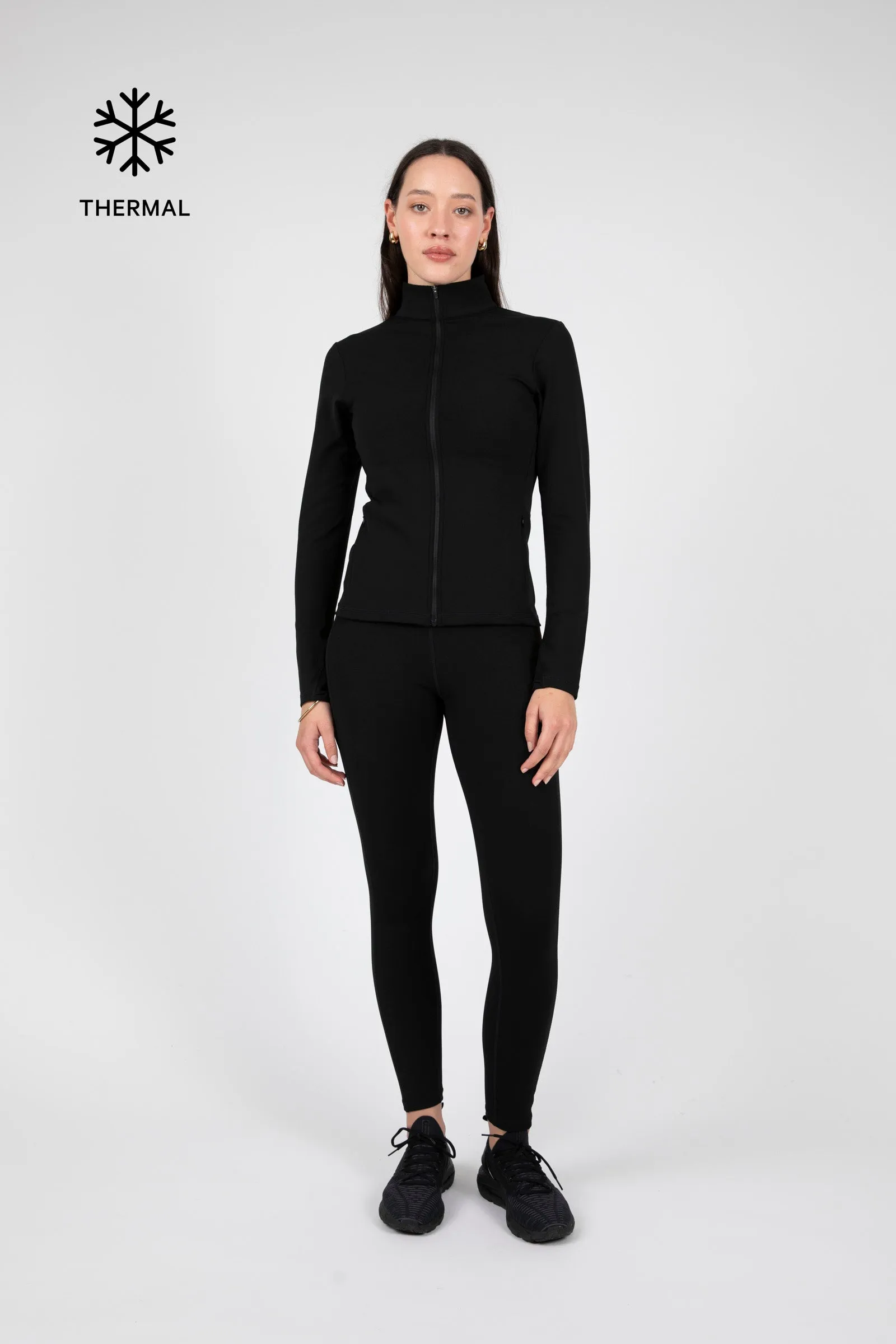Thermal Zip Through Jacket - Black