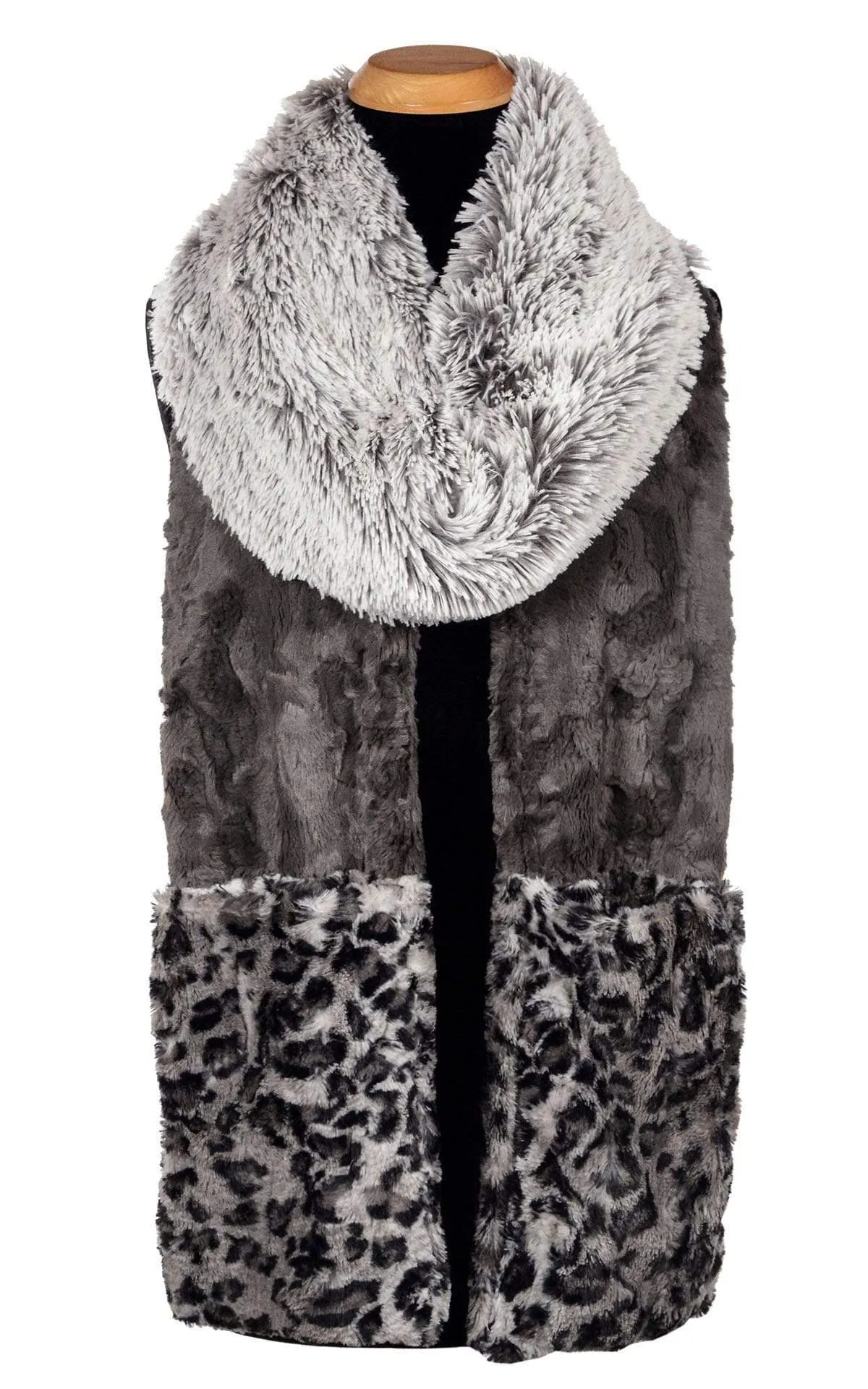 Tri-Color Scarf - Pearl Fox / Cuddly Gray / Savannah Cat in Gray