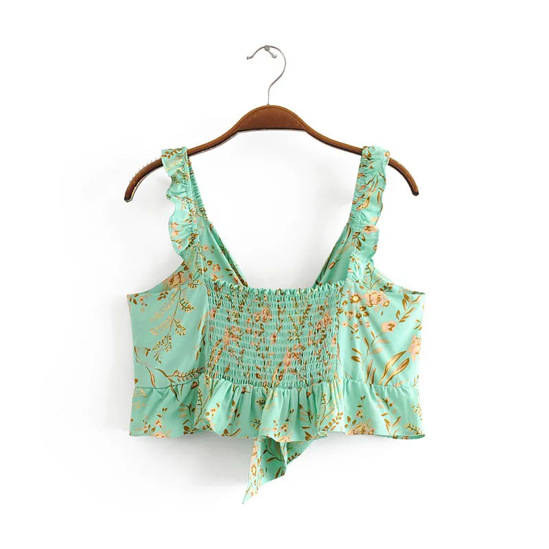 Turquoise Ruffle Skirt - 2 Piece Set