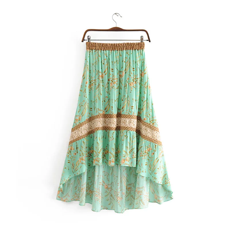 Turquoise Ruffle Skirt - 2 Piece Set