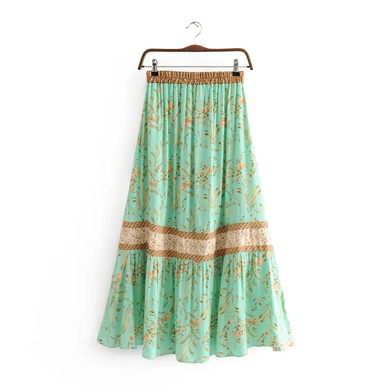 Turquoise Ruffle Skirt - 2 Piece Set