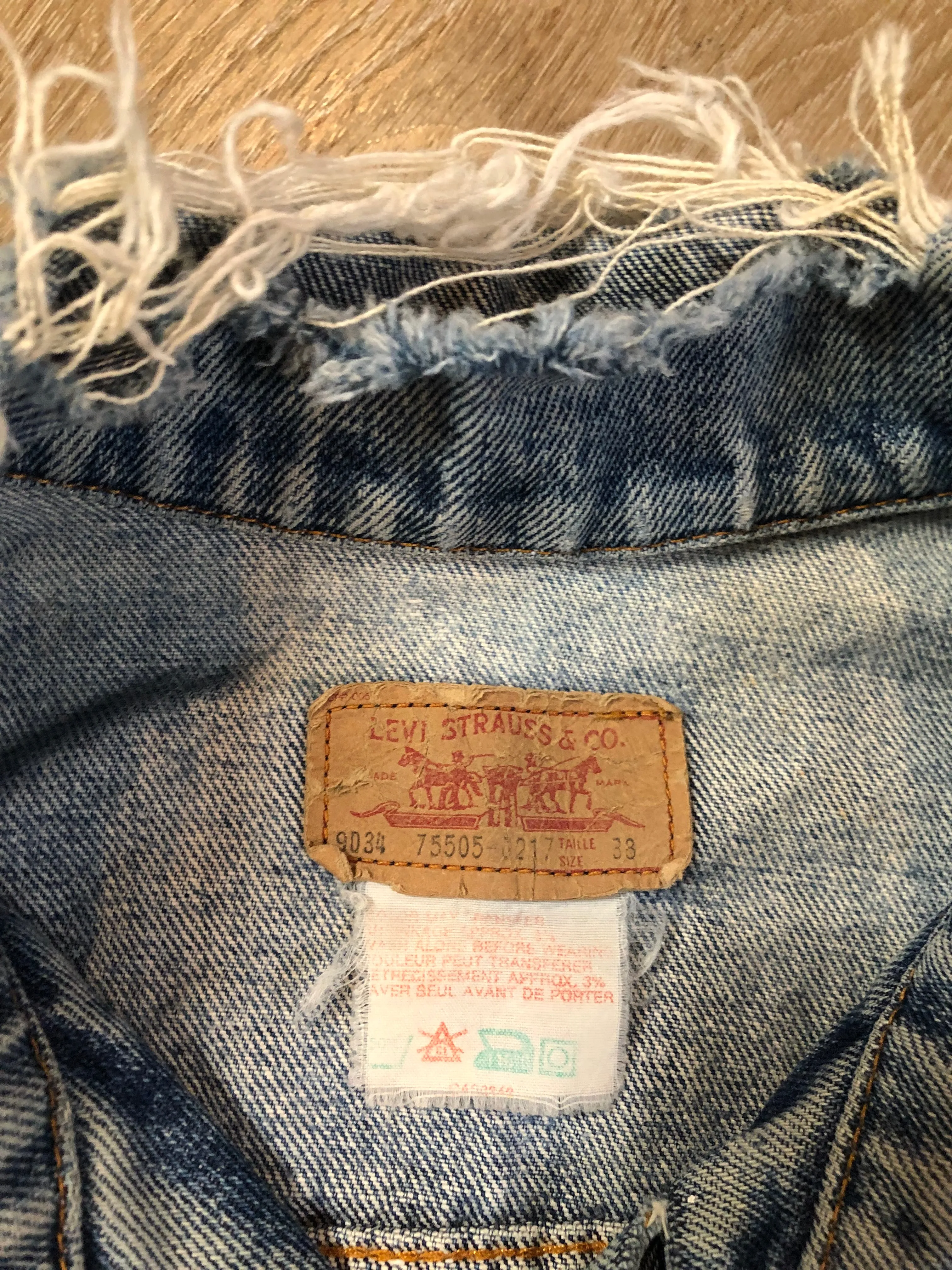 Vintage 70’s Levi’s Light Wash Denim Trucker Jacket, Made in Canada