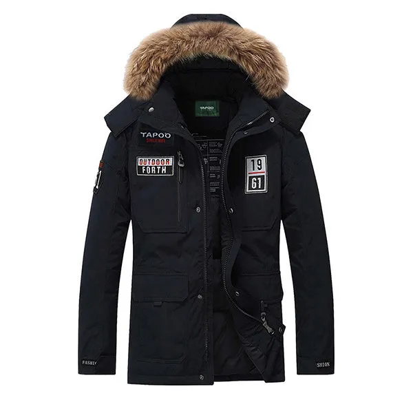Winter Thick Warm Mid-long Length White Duck Down Parka
