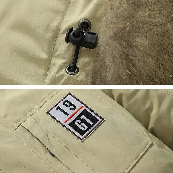 Winter Thick Warm Mid-long Length White Duck Down Parka