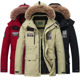 Winter Thick Warm Mid-long Length White Duck Down Parka