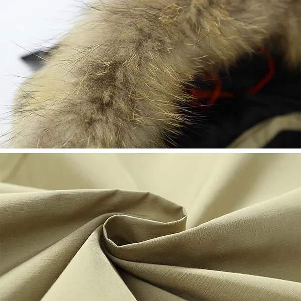 Winter Thick Warm Mid-long Length White Duck Down Parka