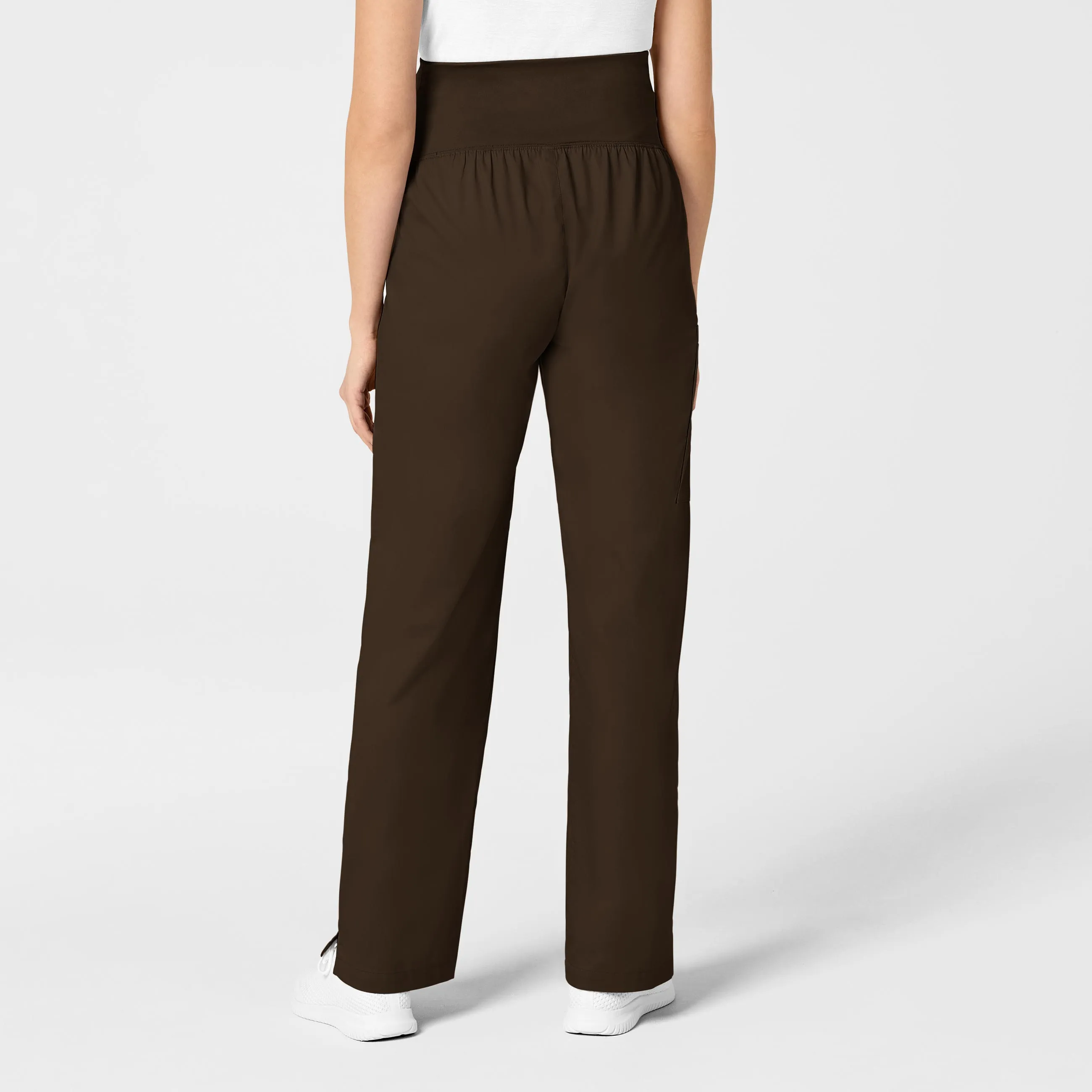 WonderWORK Maternity Cargo Scrub Pant - Chocolate