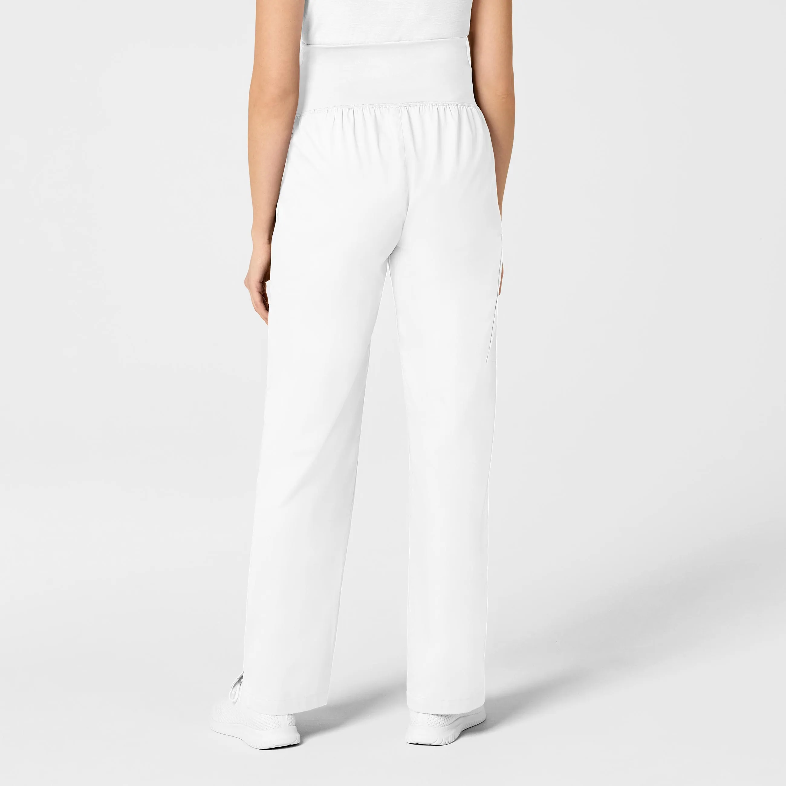 WonderWORK Maternity Cargo Scrub Pant - White