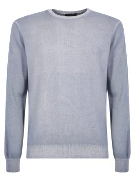 Wool blend jumper light blue