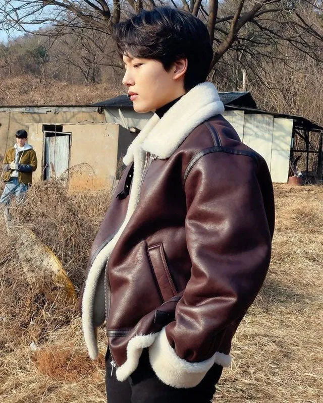 Yeo Jin-Goo Shearling Leather Jacket