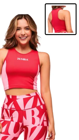 Zumba Haus Mid Crop Tank With Side Inserts (Special Order)